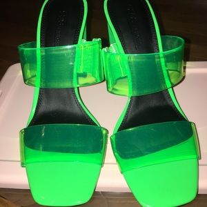 BRAND NEW ASOS Neon Green Sandal Size 8